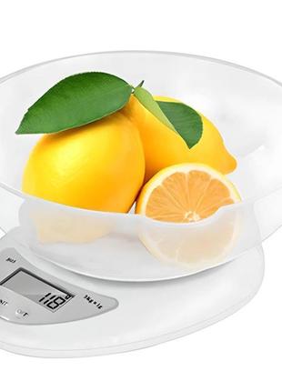 Кухонные весы электронные с чашей до 5кг kitchen b05