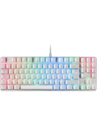 Игровая клавиатура mars gaming mkrevopro white red switch (ukr)