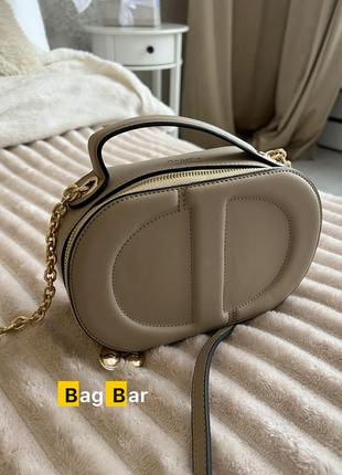 Брендова жіноча сумка cd christian dior signature oval camera bag