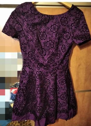 Короткое дамастное платье 4