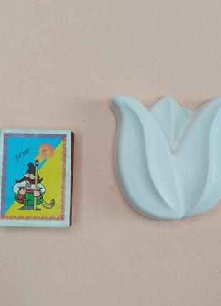 Гипсовая фигурка тюльпан цветок для детского творчества для раскраски