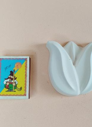 Гипсовая фигурка тюльпан цветок для детского творчества для раскраски