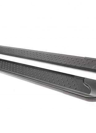 Бокові пороги allmond black (2 шт., алюміній) для porsche cayenne 2003-2010 рр