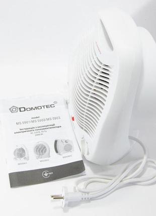 Обігрівач тепловентилятор (дуйка) domotec ms-5901, вітродуйка обігрівач, електрична дуйка, 2 квт9 фото