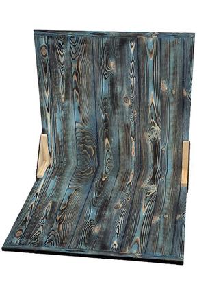 Дерев'яний кутовий фотофон blue converse