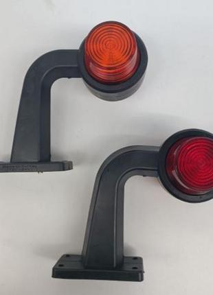 Ліхтар габаритний ріг led кривий 18 діодів червоно-жовтий