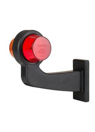 Ліхтар габаритний ріг led кривий жовто-червоний 192,5мм 12/24v \лівий\ horpol