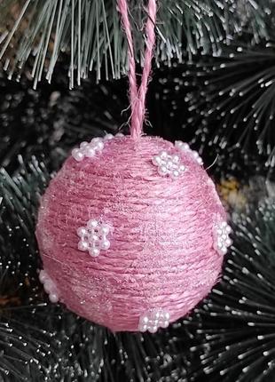 Шары на елку набор из 13 шт розовые шары на елку2 фото