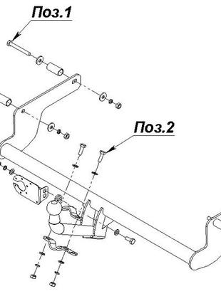 Фаркоп renault logan (седан 2004-2013)(фаркоп рено логан) автомир