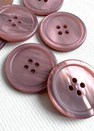 Ґудзик 7/616костюмний бортик світлий 4отв фіолетовий 25мм мушля