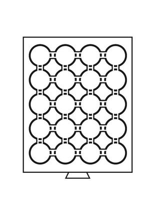 Бокс leuchtturm для монет (діаметр комірки 47 мм)