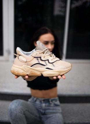 Жіночі кросівки adidas ozweego beige