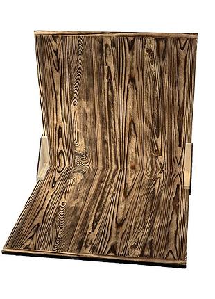 Деревянный угловой фотофон золотой со стариной