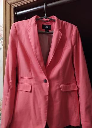 Розовый жакет h&m