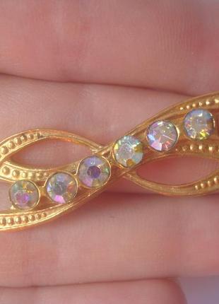 Брошка камені аврора бореаліс/вінтаж