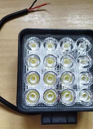 Фара led квадратна 48w, 16 ламп, 5d
