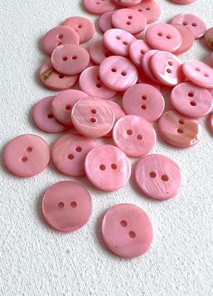 600/261 ґудзик сорочковий перламутр 2отв рожевий 15мм мушля