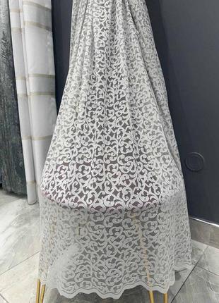 Тюль гіпюр, туреччина, біла.
