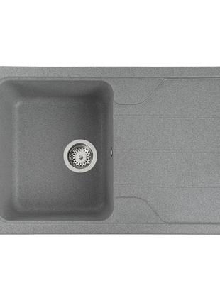 Гранітна мийка для кухні platinum 7850 verona матова сіра