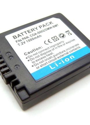 Акумулятор cga-s002e (замінюємо з cga-s002, dmw-bm7, cgr-s002) для камер panasonic аналог на 1000 ма