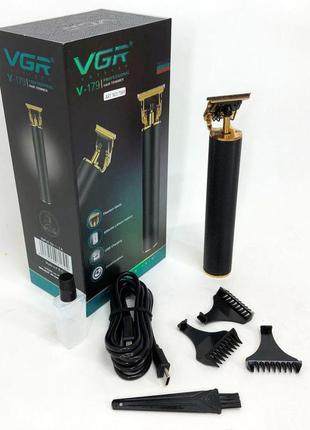 Профессиональный триммер vgr v-179 машинка для стрижки волос и бороды на аккумуляторе зарядка usb