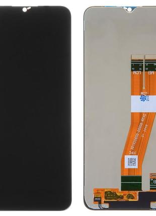 Дисплей для samsung a025 galaxy a02s 2021, m025 m02s із сенсором чорний оригінал (жовтий шлейф 160,5x72 mm)