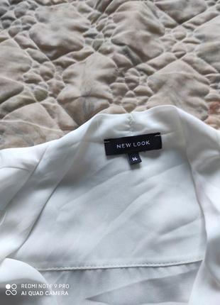 Классический боди блуза, белый верх, черный низ5 фото