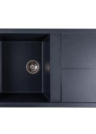 Гранитная мойка для кухни platinum 7950 selena матовая антрацит