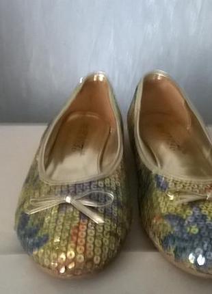 Блискучі балетки 39р