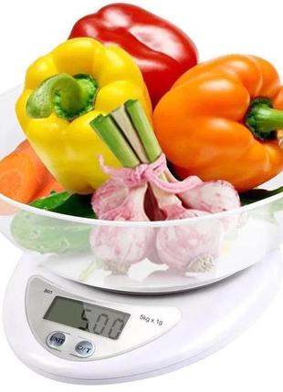 Весы кухонные электронные b05a 1г до 5кг чаша