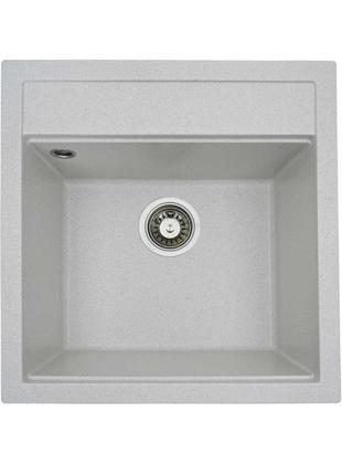 Гранітна мийка для кухні platinum 5149 fiesta матова біла в крапку