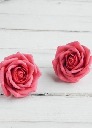 Заколка для волос с розой, цветы в прическу для девушки, подарок девочке4 фото