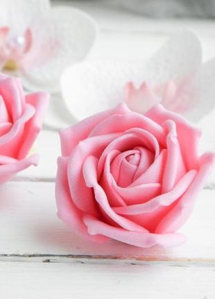 Подарунковий набір прикрас рожеві квіти, гумки для волосся, подарунок дівчинці на день народження6 фото