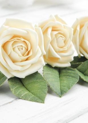 Шпильки с розами, свадебные шпильки для волос с цветами, подарок девушке4 фото