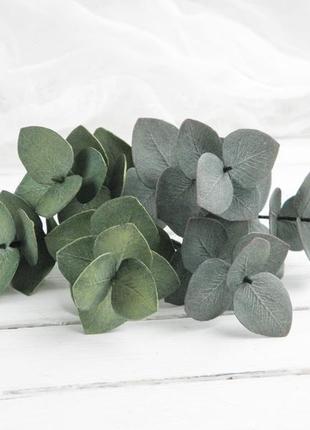 Шпильки для волос с листьями эвкалипта, свадебные шпильки в стиле рустик1 фото
