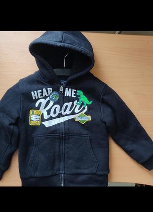 Толстовка на меху, куртка утеплённая children's place