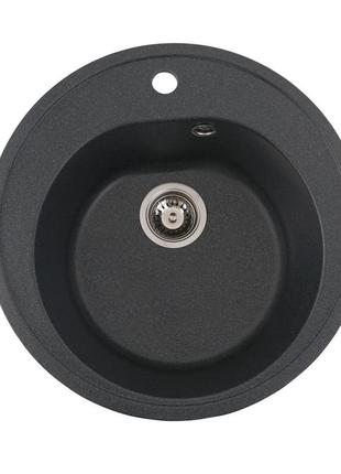 Гранітна мийка для кухні platinum 510 luna матова антрацит