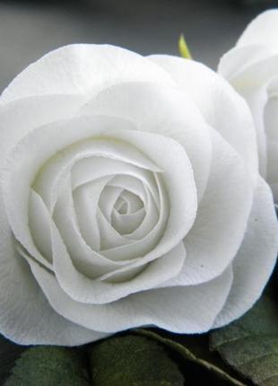 Шпильки с белыми маленькими розами / свадебные шпильки в прическу с цветами3 фото