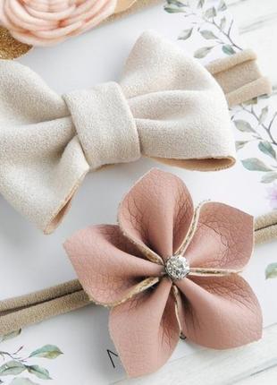 Пов'язки для дівчинки з квітами / подарунок дівчинці5 фото