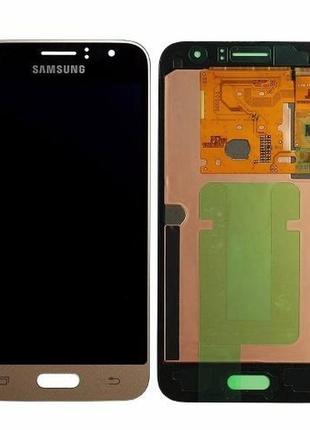 Дисплей для samsung j120f, j120h galaxy j1 (2016) с сенсором золотистый (tft)