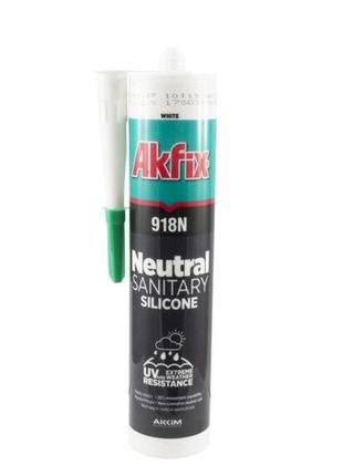 Силікон akfix — нейтральний санітарний 310 мл білий 918n