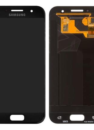Дисплей для samsung a320 galaxy a3 2017, a320f, a320y c сенсором dark grey original