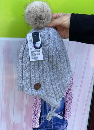 Теплая зимняя шапка h&m