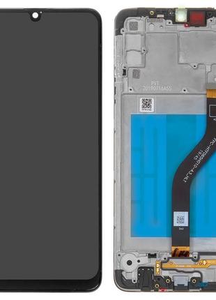 Дисплей для samsung a20s, a207 (2019) с сенсором и рамкой черный