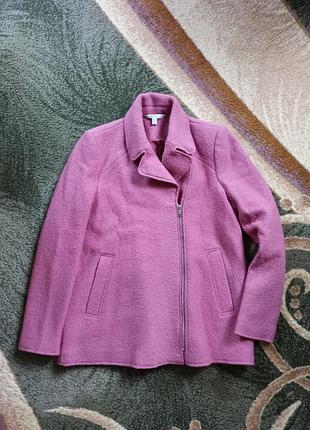 Шикарное пальто косуха букле шерсть кардиган пиджак