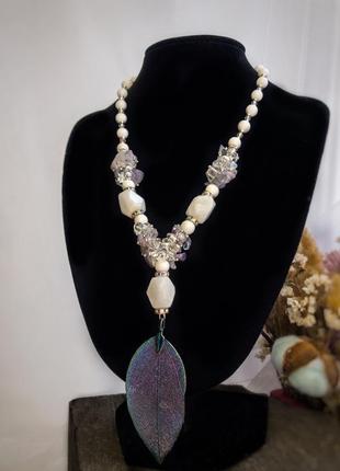 Ожерелье из натуральных камней «клео»