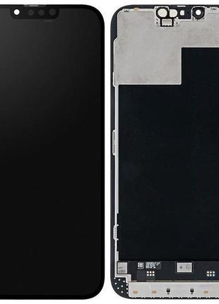 Дисплей apple iphone 13 pro max с сенсором и рамкой, черный, оригинал