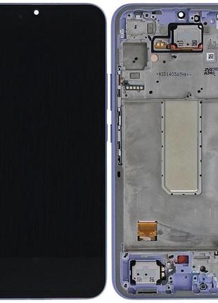Дисплей samsung galaxy a34 (2023) a346 с сенсором и рамкой, awesome violet, оригинал