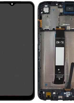 Дисплей xiaomi redmi a1, redmi a1 plus із сенсором і рамкою, чорний, оригінал