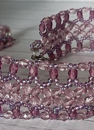 Чокер "аметистовая радуга"